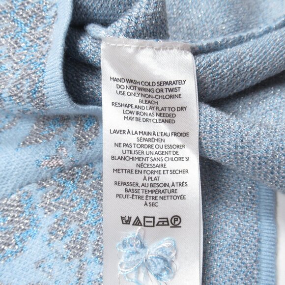 Anthropologie The Beatriz Mock-Neck Sweater: Lurex Edition Blue Small - Picture 8 of 10